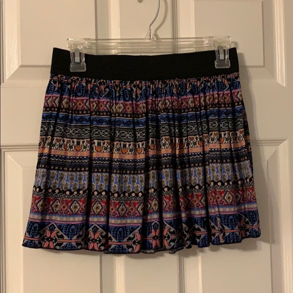 Tribal multicolor flowy skirt